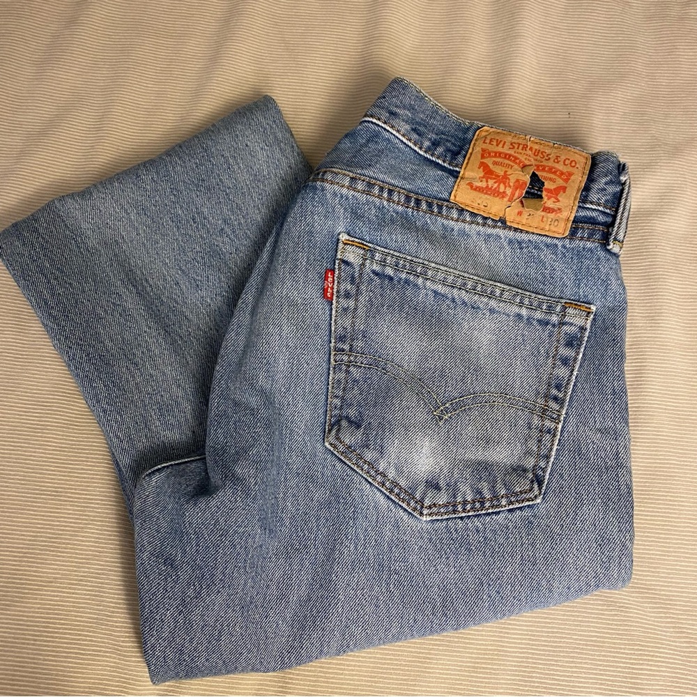 levi’s 505 regular fit stonewashed jeans